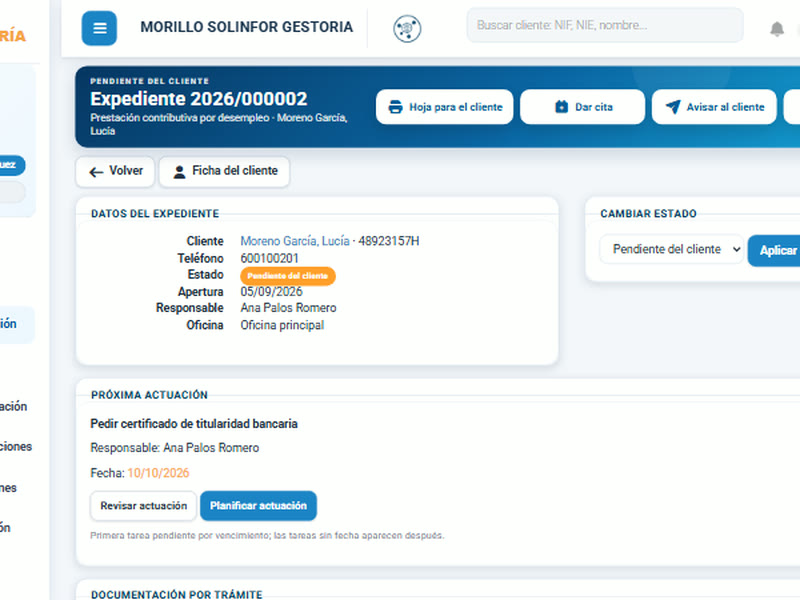 Control completo de expedientes