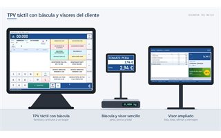 TPV táctil con báscula y visores