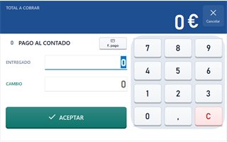 Cobro en el TPV con báscula