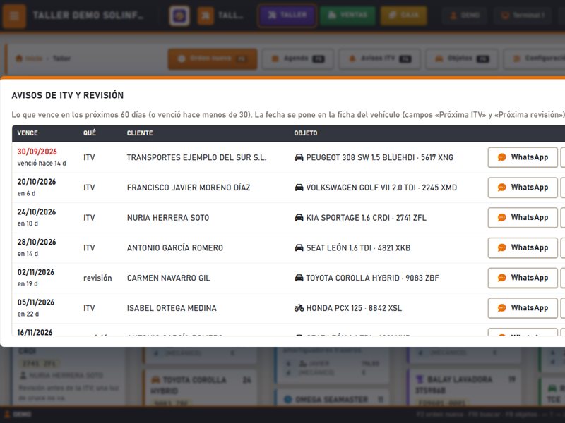 Avisos de ITV y revisión